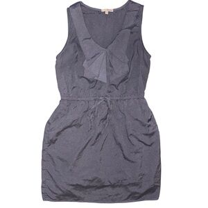 Bebop Gray Sleeveless Ruffle Neckline Dress